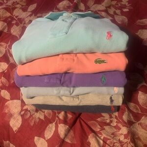Lot of 6 Polo by Ralph Lauren Assorted Color Polo Shirts